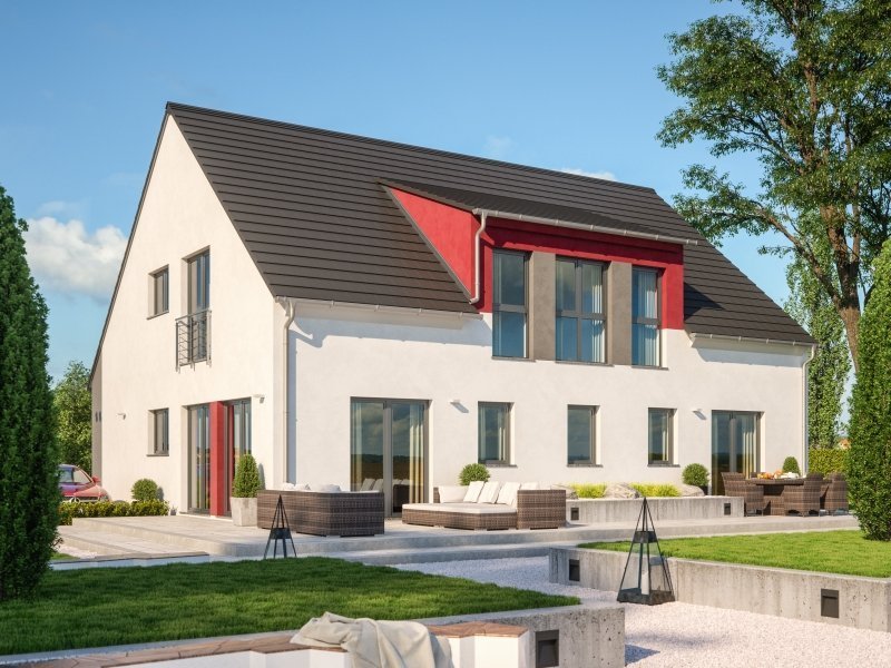 Geräumiger Neubau für zwei Familien - jetzt mit KfW-Förderkredit